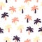 Simple coconut tree doodle repeat pattern design