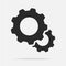 Simple cogwheel, gear wheel vector illustration for apps and websites. The business mechanism, progress, construction concept, or