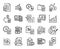 Simple collection of accounting related line icons.