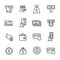 Simple collection of banking related line icons.