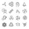 Simple collection of biotechnology related line icons.