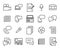 Simple collection of journalism related line icons.