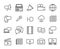 Simple collection of mass media related line icons.