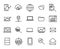 Simple collection of program development related line icons.