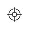 Simple collimator sight crosshairs icon