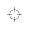 Simple collimator sight sniper scope crosshairs icon