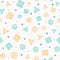 Simple color geometric seamless pattern.