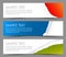 Simple colorful horizontal banners