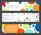 Simple colorful horizontal banners