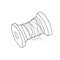 Simple coloring page. Hand drawn vector illustration wooden spool thread