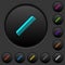 Simple comb dark push buttons with color icons