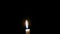 Simple Conceptual established Footage, Man`s Right Hand Firing White Flaming Candle at black background for your element design