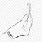 Simple Conceptual Hand Draw Sketch Vector, doctor hand holding plastic testing tube, at Transparent Effect Backgound