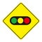 Simple and conspicuous traffic light illustration