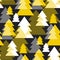 Simple cool geometric Christmas tree seamless pattern