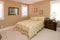 Simple coral color bedroom