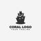 Simple Coral Logo Design Template