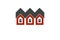 Simple cottages vector illustration, country houses, for use in