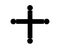 Simple cross icon symbol