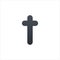 Simple cross spiritual icon, religion symbol. Stock vector illustration isolated on white background.