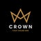 Simple crown logo design template.