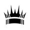 Simple crown shape vector logo and icon