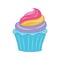 Simple Cupcake vector illustration with flat design
