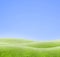 Simple curved blue and green horizon background