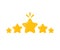 simple customer review icon like five golden star