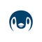 Simple cute face penguin logo design vector symbol illustration