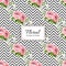 Simple cute pattern with flowers. Shabby chic