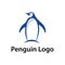 Simple Cute Penguin Vector Logo Symbol