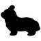 Simple and cute silhouette of Shih Tzu in side view
