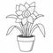 Simple Daffodil Coloring Page For Kids