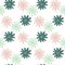 Simple daisies flowers seamless pattern on white background. Chamomiles floral endless wallpaper
