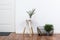 Simple decor objects, minimalist white interior