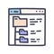 Simple design color vector doodle icon sitemap