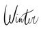 simple design element hand lettering style black letters seasons winter italic for calendar ballet journal sticker