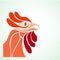 Simple design rooster\'s head