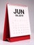 Simple desk calendar 2019 - June