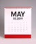 Simple desk calendar 2019 - May