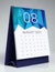 Simple desk calendar 2021 - August