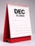 Simple desk calendar 2023 - December