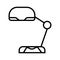 Simple desk lamp line icon