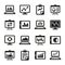 Simple Diagram and Graphs Icons Set. Vector