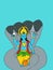 Simple Digital Paintings of Lord Vishnu