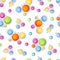 Simple dimple seamless pattern. Colorful antistress sensory toy, bubble fidget, pop it. Vector background.