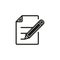 Simple Document with Pen Vector Icon