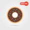 Simple donut icon with shadow