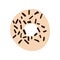 Simple donut illustration. Donut isolated on white background